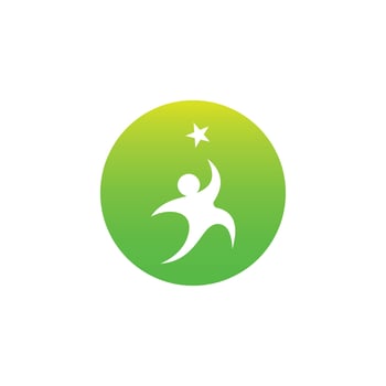 people star logo and symbol vector
