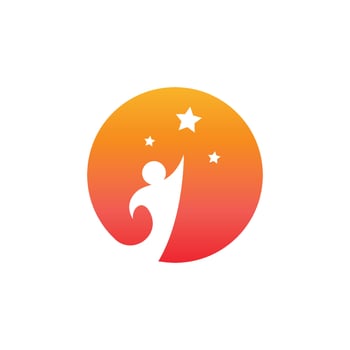 people star logo and symbol vector