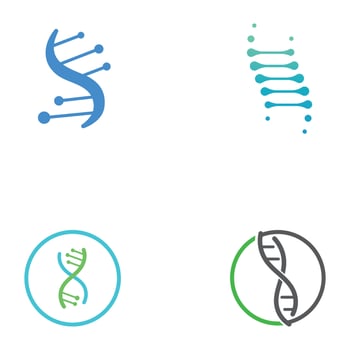 DNA vector logo. Modern medical logo, with vector illustration template design