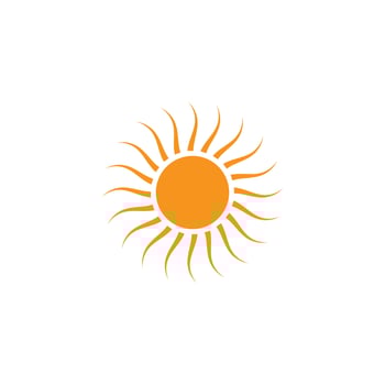 sun icon logo vector template