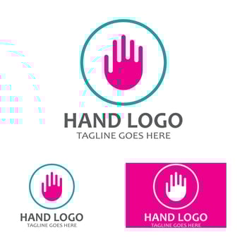Hand logo icon vector design template illustration