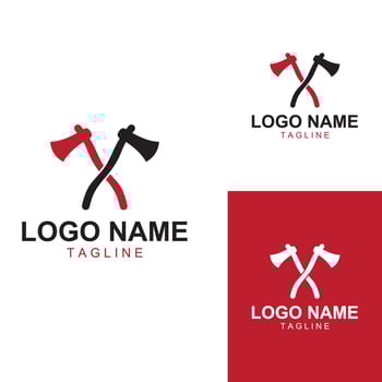 Axe logo or hatchet logo with concept design vector illustration template.
