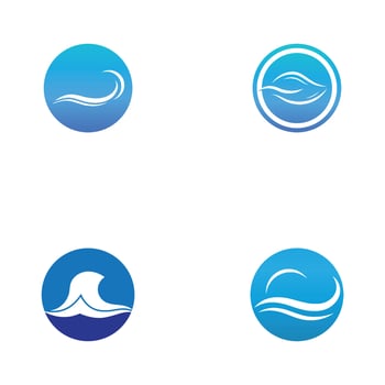 Water wave logo and Sea wave logo or beach water waves, with vector design concept.