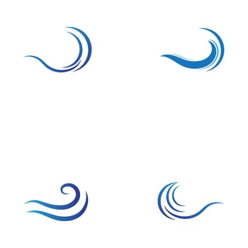 Water wave logo and Sea wave logo or beach water waves, with vector design concept.