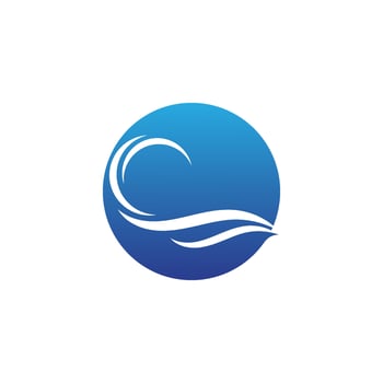 Water wave logo and Sea wave logo or beach water waves, with vector design concept.