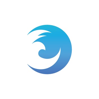 Water wave logo and Sea wave logo or beach water waves, with vector design concept.