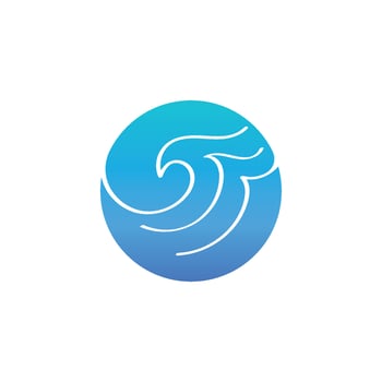 Water wave logo and Sea wave logo or beach water waves, with vector design concept.