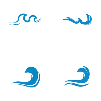 Water wave logo and Sea wave logo or beach water waves, with vector design concept.