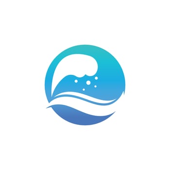 Water wave logo and Sea wave logo or beach water waves, with vector design concept.