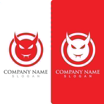 Devil horn logo Vector icon