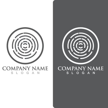 Fingerprint logo and symbol vector element