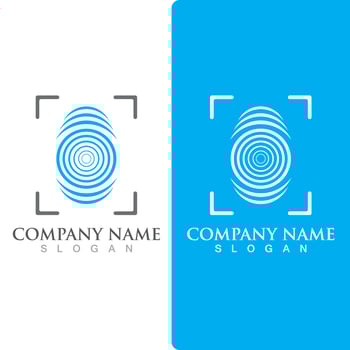 Fingerprint logo and symbol vector element