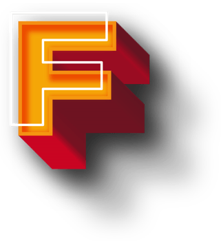 Orange 3D Alphabet Letter Effect png