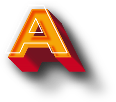 Orange 3D Alphabet Letter Effect png