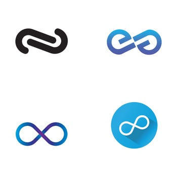 Colorful infinity loop logo vector design.