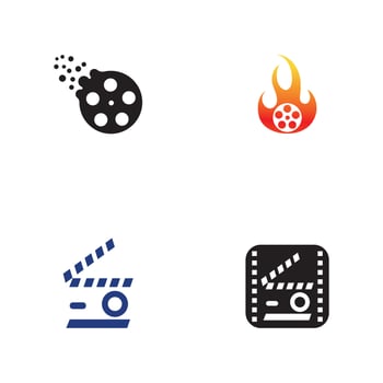 abstract film symbol and images illustration vector
