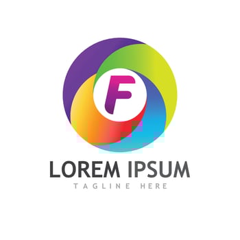 F letter logo, simple, abstract, creative and minimalist. vector