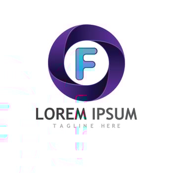 F letter logo, simple, abstract, creative and minimalist. vector