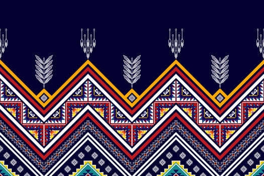 Ikat ethnic seamless pattern design. Aztec fabric carpet mandala ornaments textile decorations wallpaper. Tribal boho native ethnic turkey traditional embroidery vector background