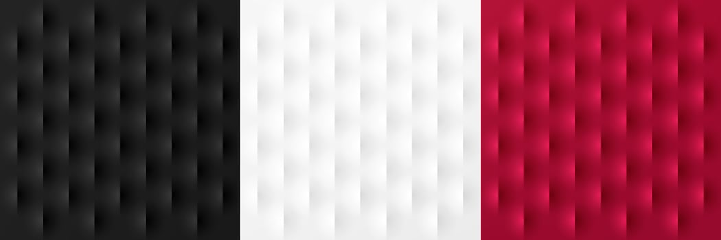 Set of abstract Black, Dark red and White pattern background. Paper cut concept. Modern futuristic 3d shapes elements collection design. Minimal and clean simple geometric shapes. Vector illustration.