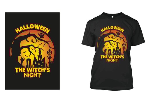 Halloween T Shirt Template Design vector