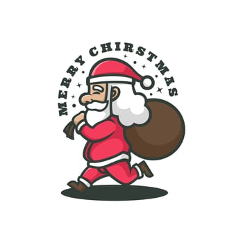 Illustration vector graphic of Santa Claus, good for logo design