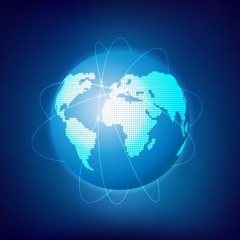 digital blue globe vector