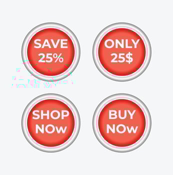 Discount Badges or Collection of discount offer price labels vector