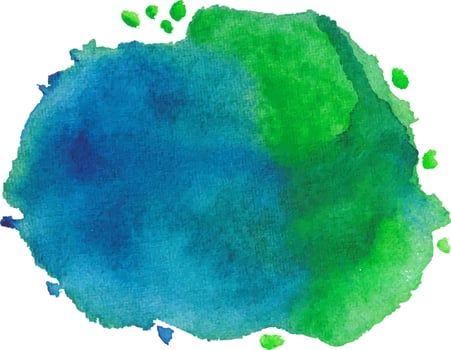 colorful Isolated watercolor splatter stain, Hand drew watercolor splash vector, Multicolored watercolor splash vector