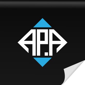 APA creative initials letter logo design with vector graphic