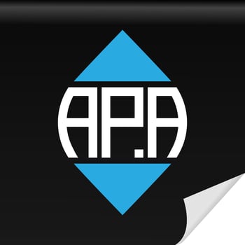 APA creative initials letter logo design with vector graphic