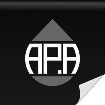 APA creative initials letter logo design with vector graphic