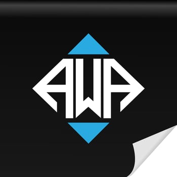 AWA creative initials letter logo design with vector graphic