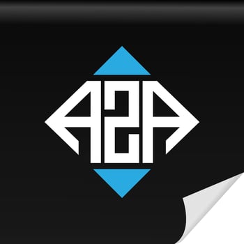 AZA creative initials letter logo design with vector graphic