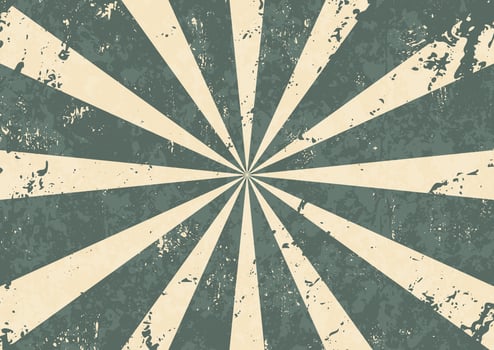 Sunburst with grunge texture background vector