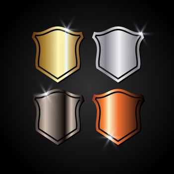 Set of shield icon. Shield guard vector illustration. Shield for security or protection symbol.