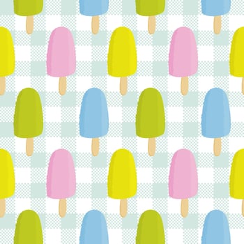 Seamless pattern with pastel ice cream. Wrapping paper pattern. Pastel concept. vector