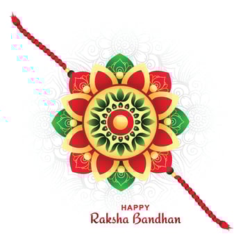 Indian festival raksha bandhan colorful decorative rakhi background vector