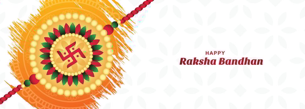 Hindu festival raksha bandhan card banner design vector