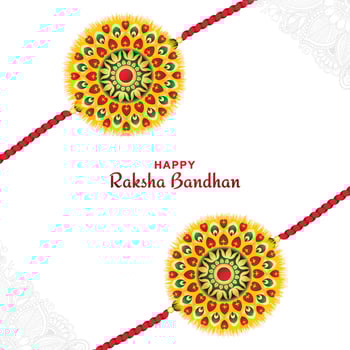Hindu festival raksha bandhan card background vector