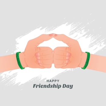 Friendship day with holding promise hand illustration design vector