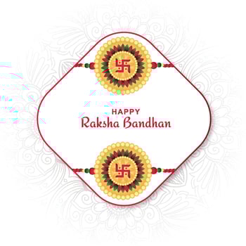 Greeting card design with raksha bandhan celebration background vector