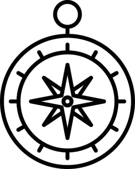 Compass Outline Icon vector