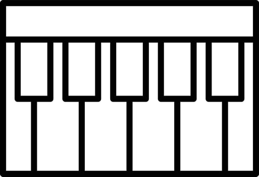 Piano Outline Icon vector