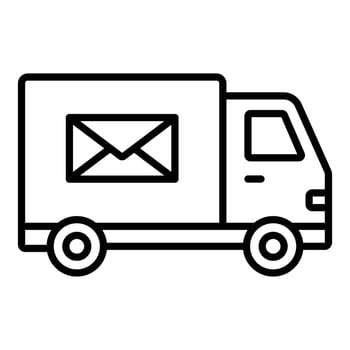 Mail Truck Icon Style vector