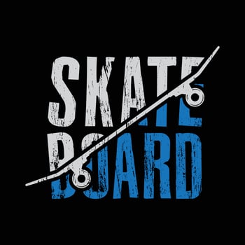 Skateboard t-shirt and apparel design vector