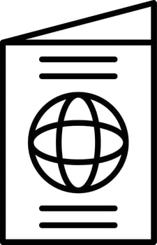 Passport Outline Icon vector