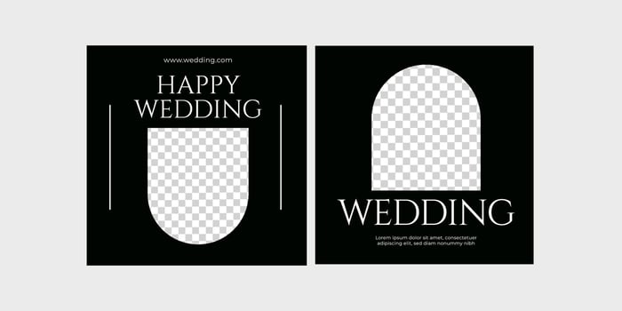 Wedding Social Media Post vector