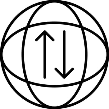 Global Transfer Outline Icon vector