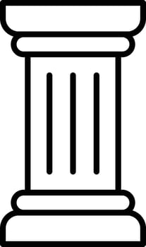 Pillar Outline Icon vector